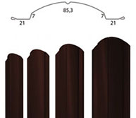 Металлоштакетник в груглой форме