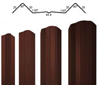 Металлоштакетник в м-образной форме