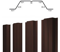 Металлоштакетник в п-образной форме