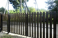 Забор из металоштакетника без фундамента