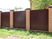 Забор с использованием профлиста